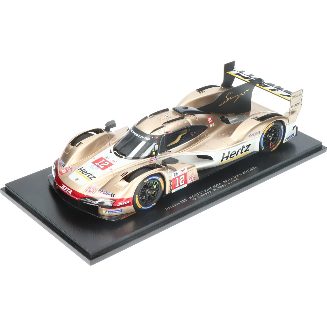 1/18 Spark Porsche 963 No.12 HERTZ TEAM JOTA 8th Le Mans 24H 2024
