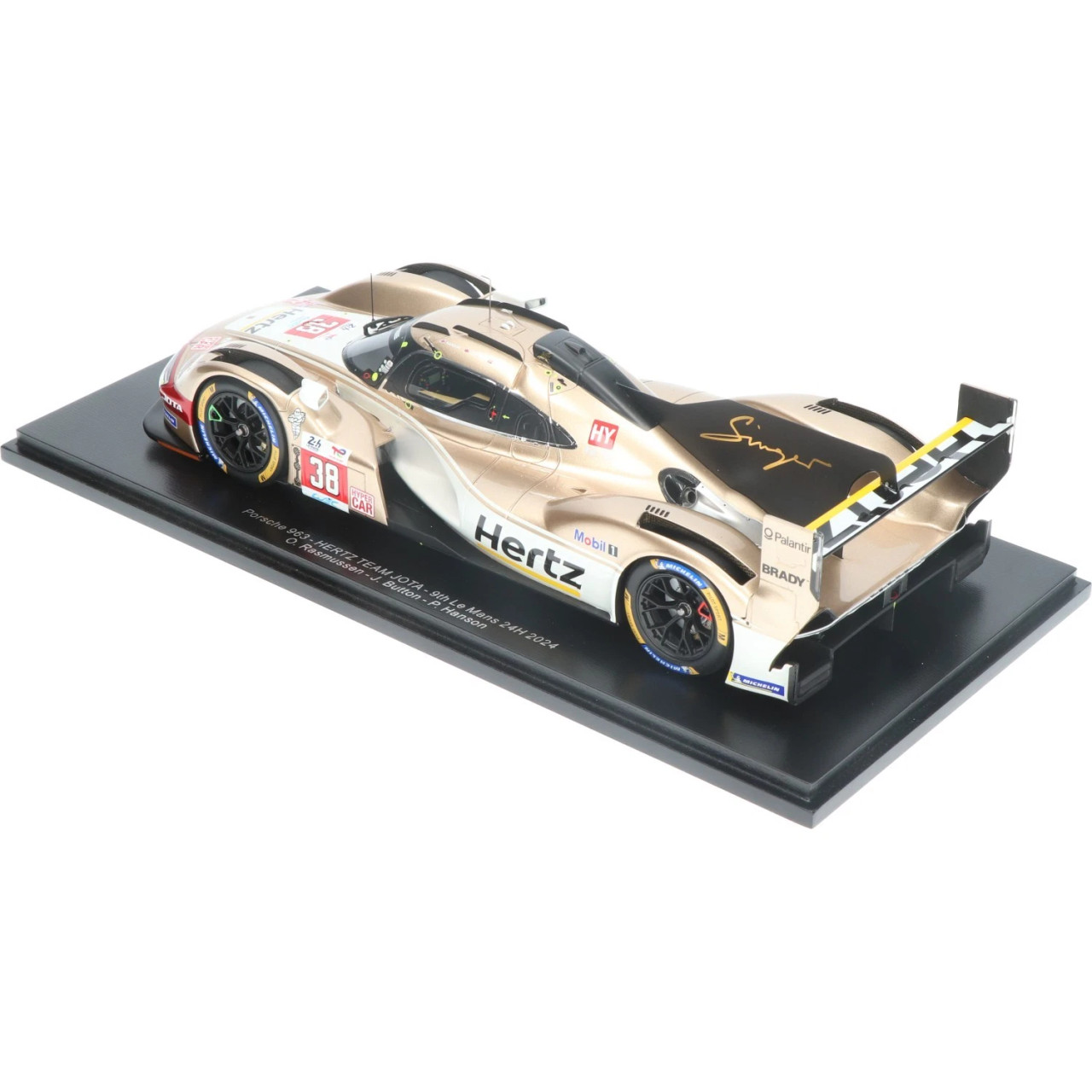 1/18 Spark Porsche 963 No.38 HERTZ TEAM JOTA 9th Le Mans 24H 2024