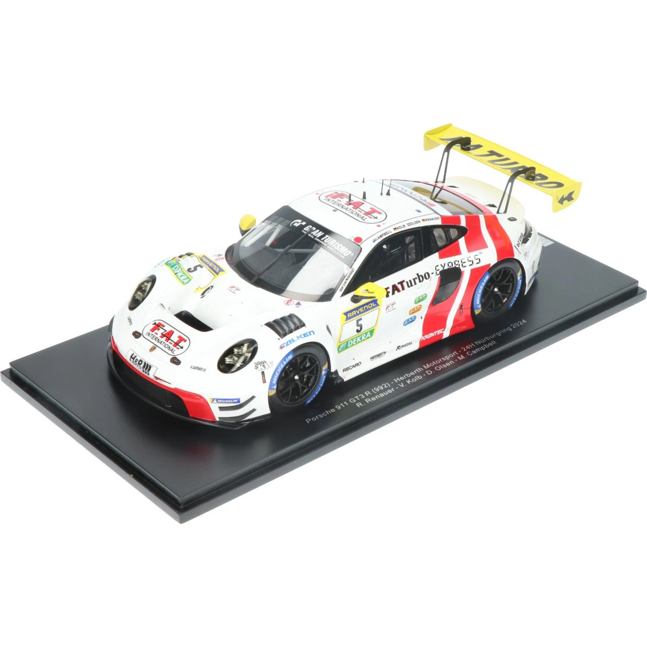 1/18 Spark Porsche 911 GT3 R (992) No.5 Herberth Motorsport 24H