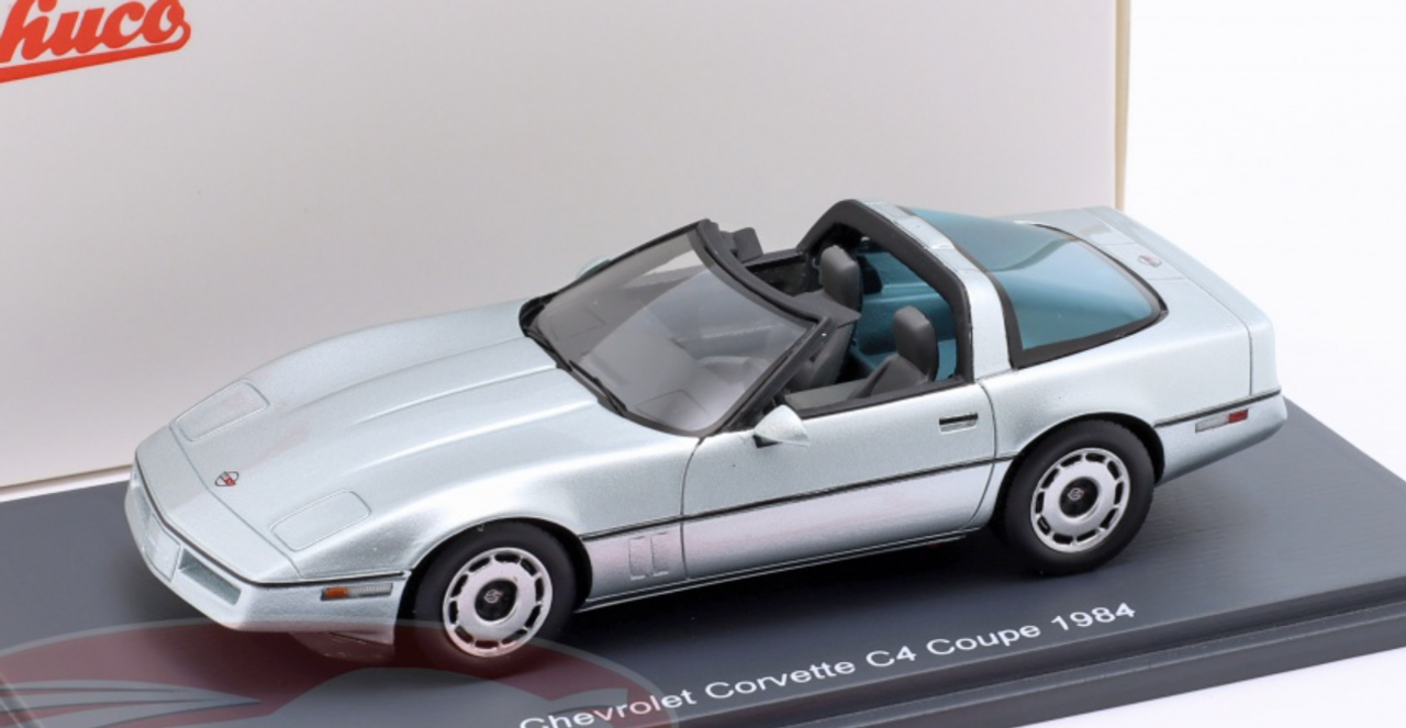 1/43 Schuco 1984 Chevrolet Corvette C4 Coupe Open Top (Silver) Car Model