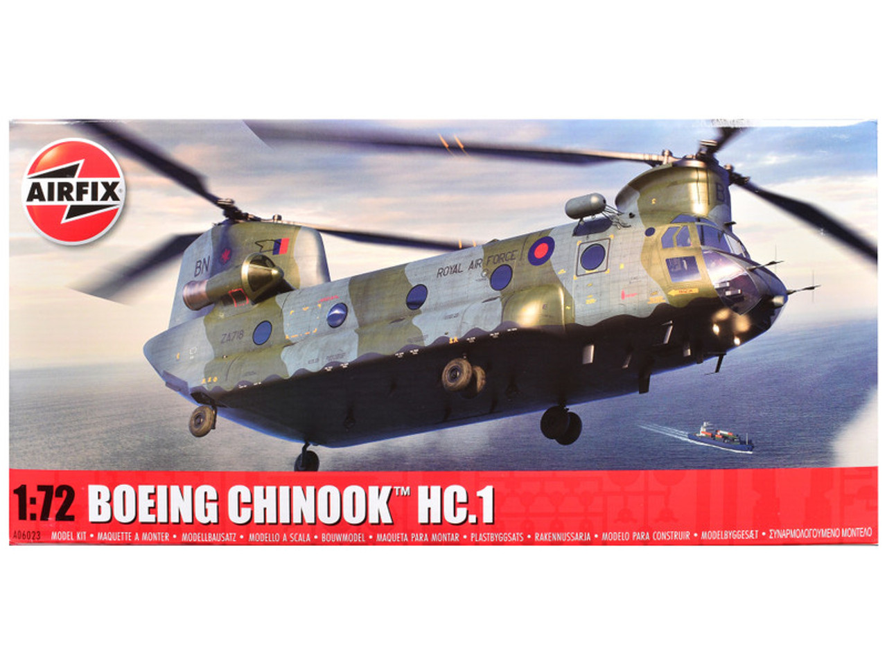 Level 3 Model Kit Boeing Chinook HC.1 Helicopter with 2