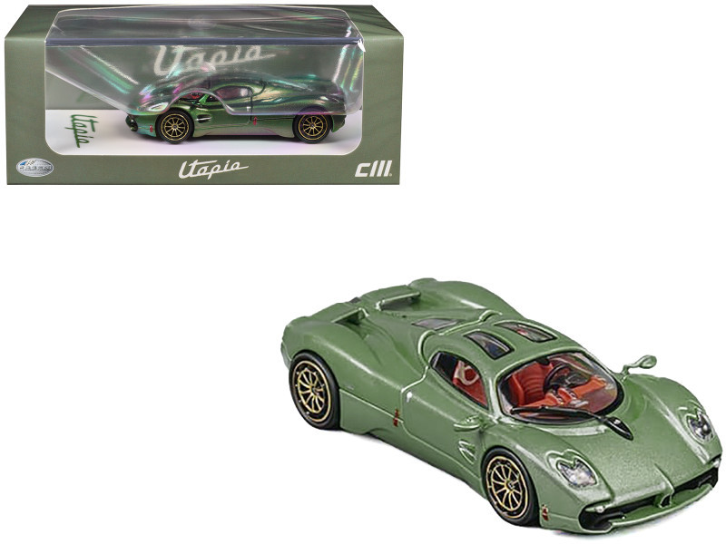 1/64 CM Model Pagani Utopia (Metallic Green) Car Model