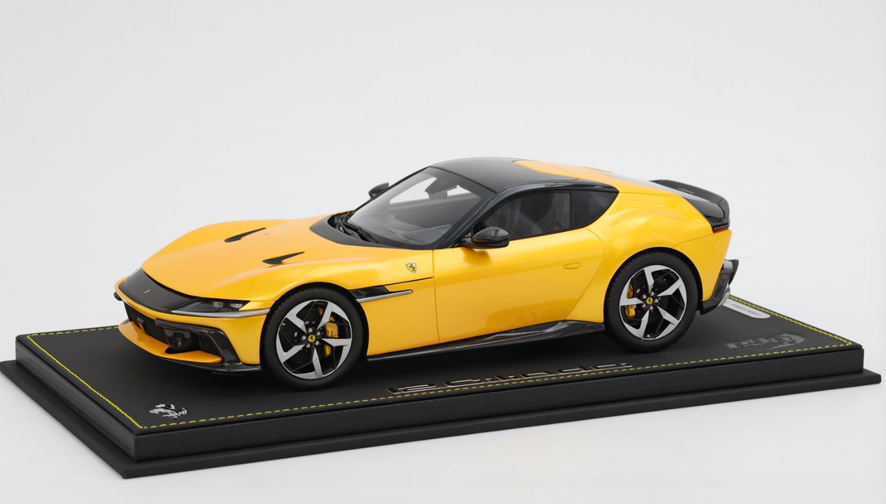 1/18 BBR Ferrari 12 Cilindri Coupe (Yellow Tristrato) Car Model Limited 50 Pieces