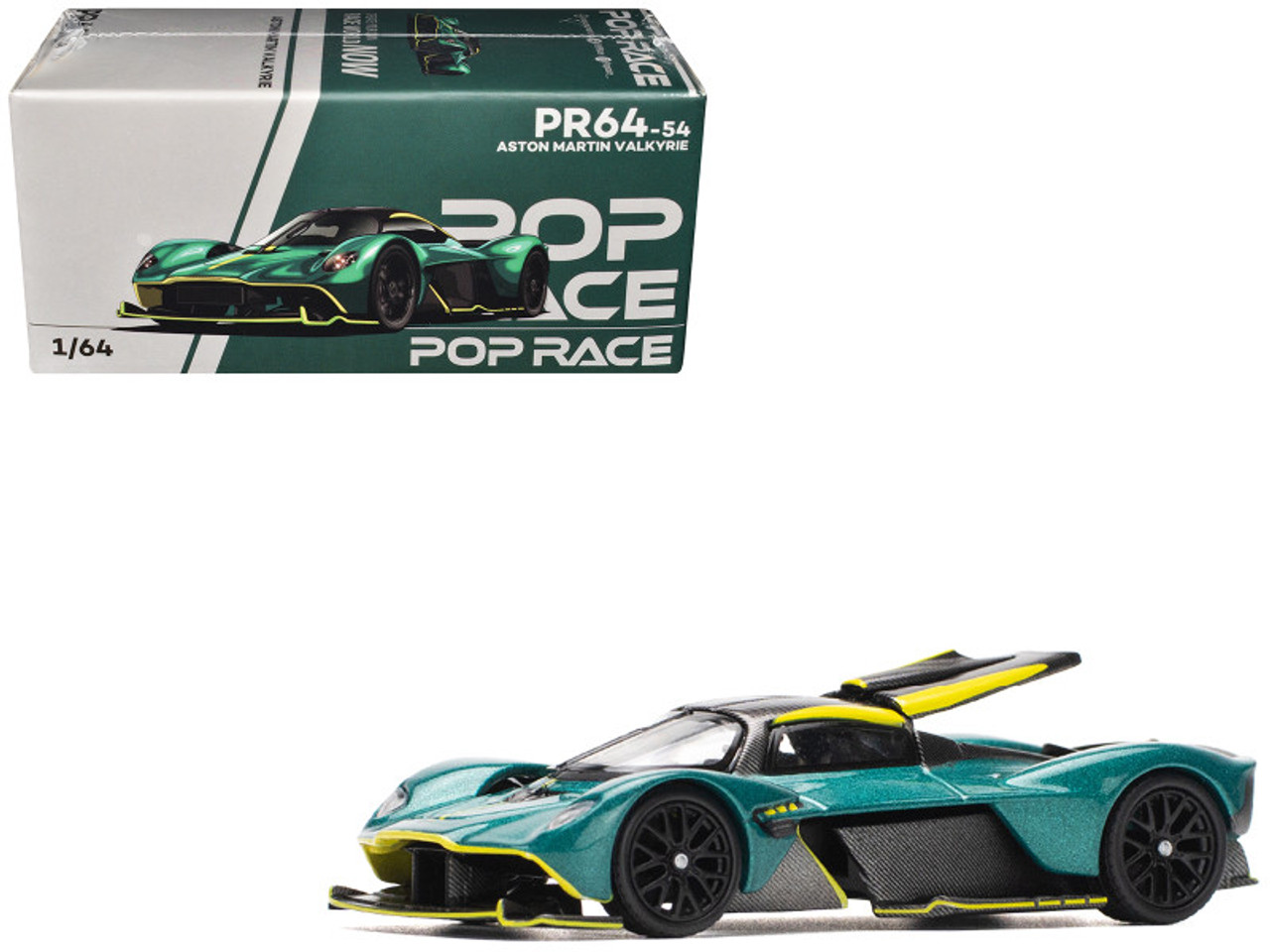 Aston Martin Valkyrie Green Metallic with Carbon Top 1/64