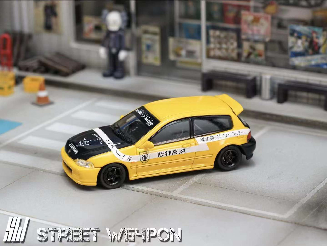 1/64 SW Honda Civic EG6 (Yellow) Diecast Car Model - LIVECARMODEL.com