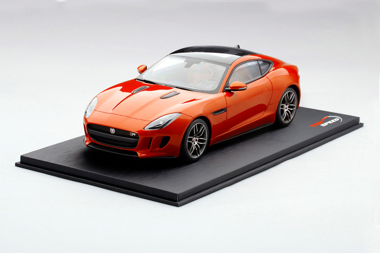 1/18 Top Speed Jaguar F-Type FType R Coupe (Firesand Metallic Orange) Resin  Car Model Limited