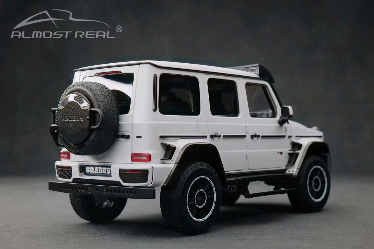 1/18 Almost Real 2023 Mercedes-Benz G63 4x4 Brabus 800 (White) Car