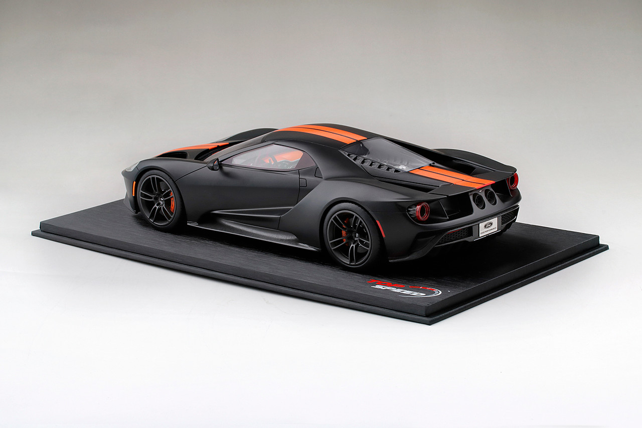 1/18 Top Speed Ford GT Matte Black w/ Competition Orange
