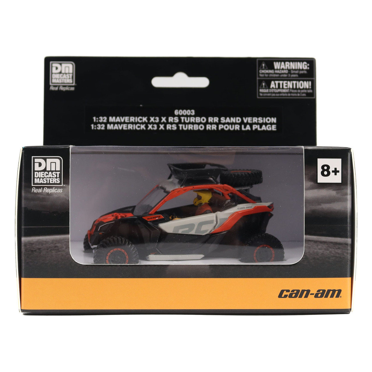 1/32 Diecast Masters Maverick X3 X RS Turbo RR Sand Version (Chalk Gray & Magma Red) Diecast Model