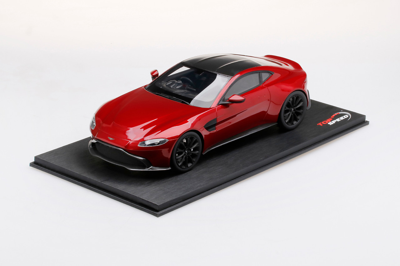 自動車 1/18 topspeed astonmartin vantage 1/18 Top Speed Aston Martin Vantage Hyper Red Resin Car