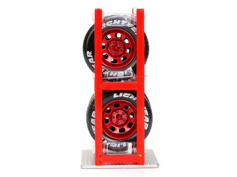 1/24 Jada Cruising Lightning McQueen with Tire Rack Pixar Disney Cars Diecast Car Model