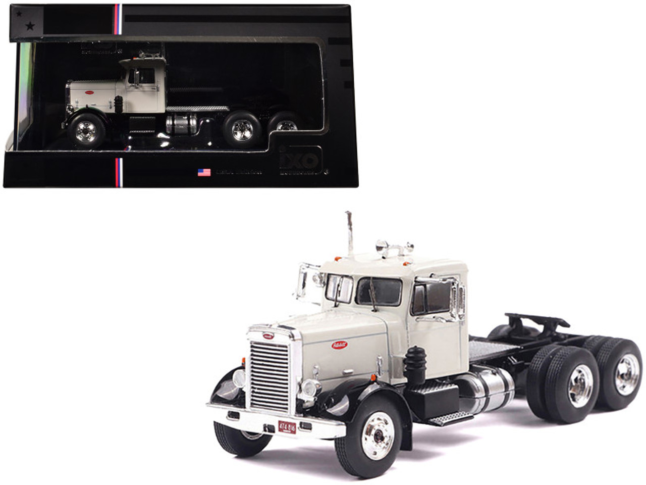 1/64 Ixo 1955 Peterbilt 281 Semi Truck (White) Diecast Car