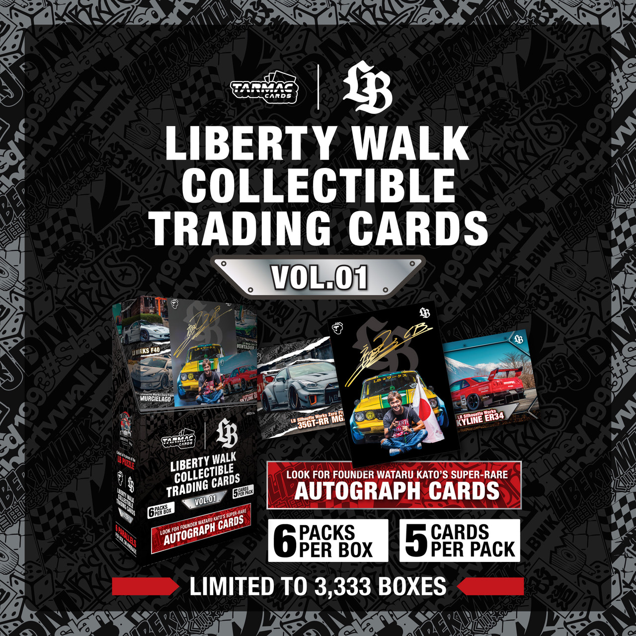 1 Box (6 Packs) Tarmac Works Liberty Walk Collectible Trading