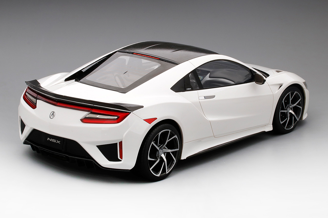 1/12 TSM Acura Honda NSX 130R White w/ Carbon Fiber Package (LHD) Resin Car  Model Limited - LIVECARMODEL.com