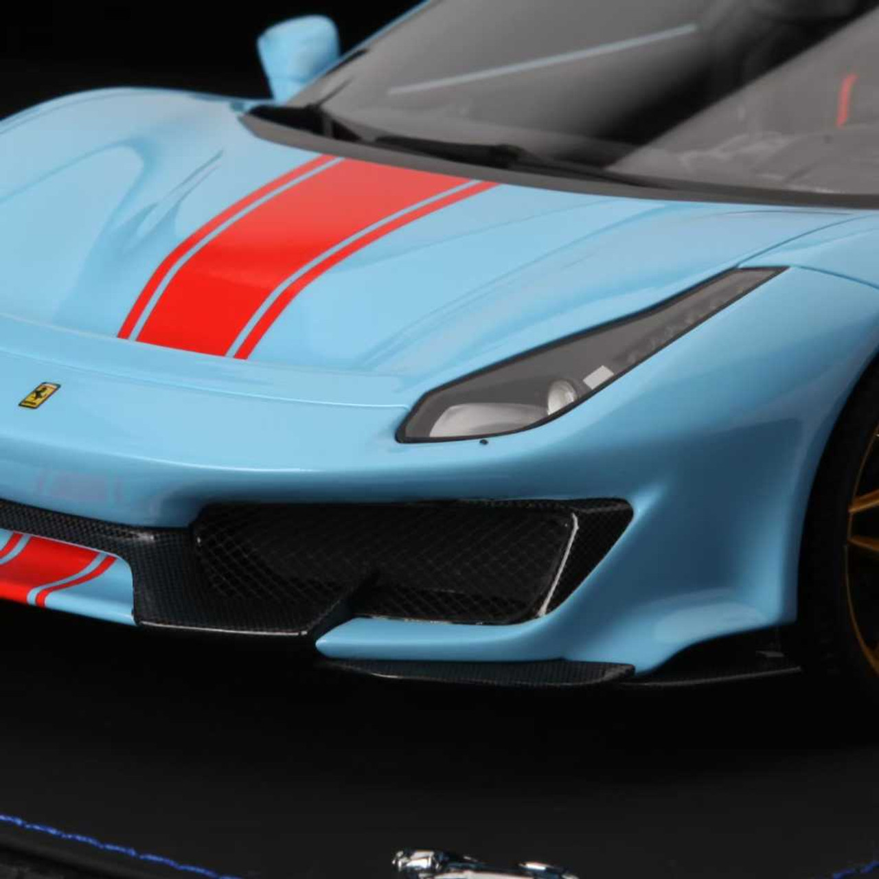 1/18 BBR Ferrari 488 Pista Spider (Blue with Red Stripe