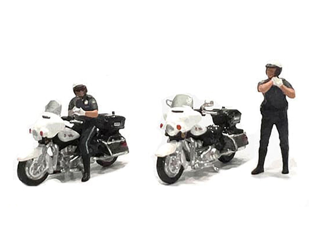 1/64 American Diorama Speed Cop Police Figures & Motorcycles Diorama