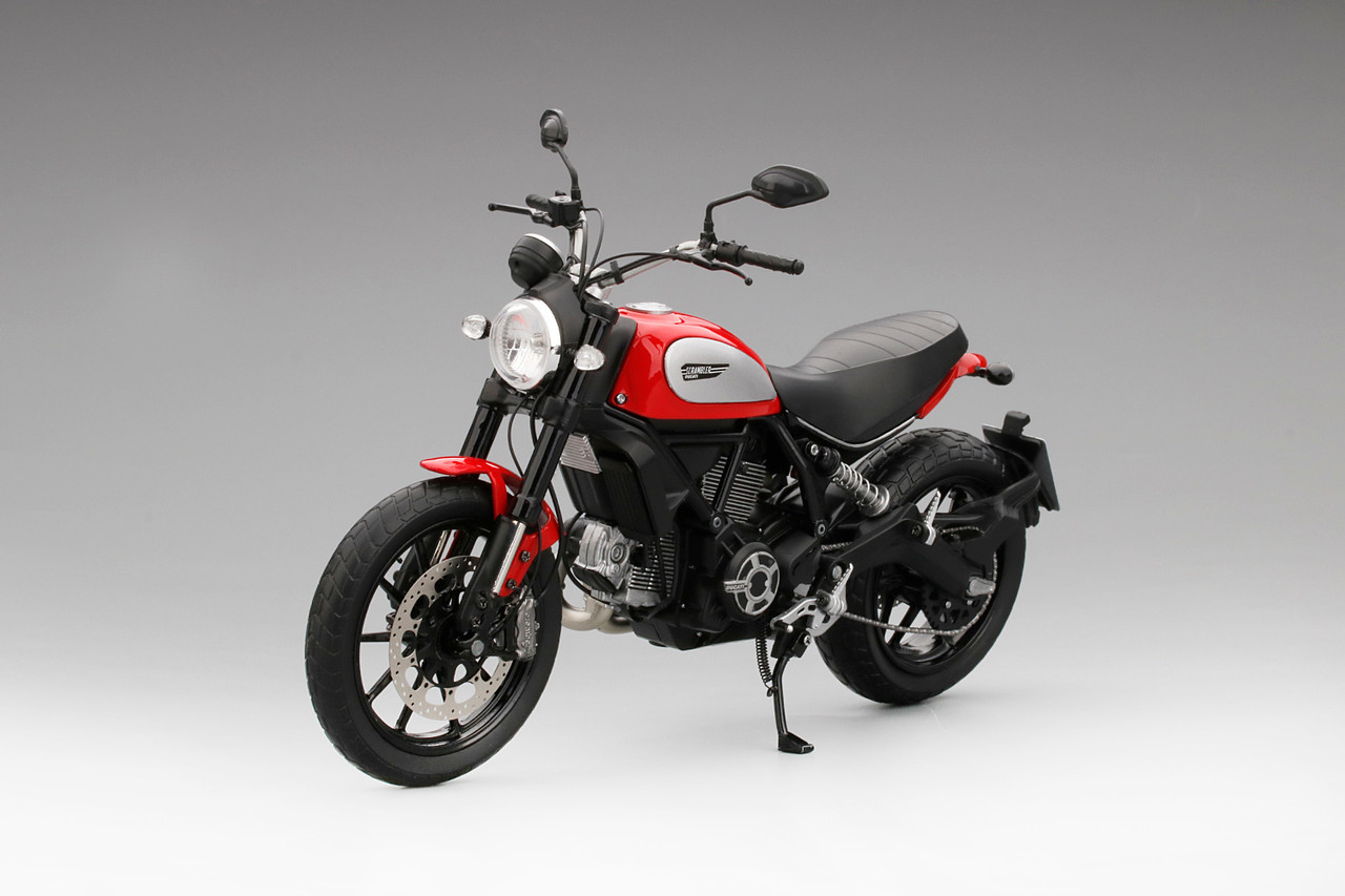 1/12 TSM Ducati Scrambler Icon 2015 Rosso Ducati Diecast Model