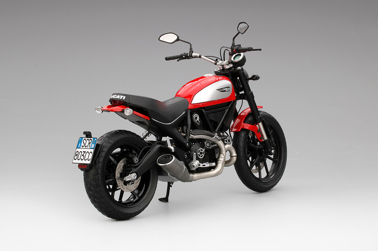 1/12 TSM Ducati Scrambler Icon 2015 Rosso Ducati Diecast Model