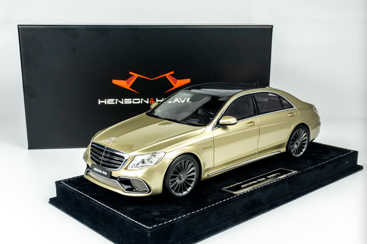 Herpa Mercedes-Benz S-Klasse W140 Modellauto | Maßstab 1:87, Champagner Metallic | Sammlerstück, Kein Spielzeug