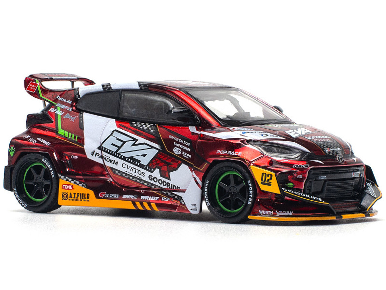 1/64 Pop Race Toyota EVA RT Production Model 02 Goodride GR Yaris Diecast Car Model