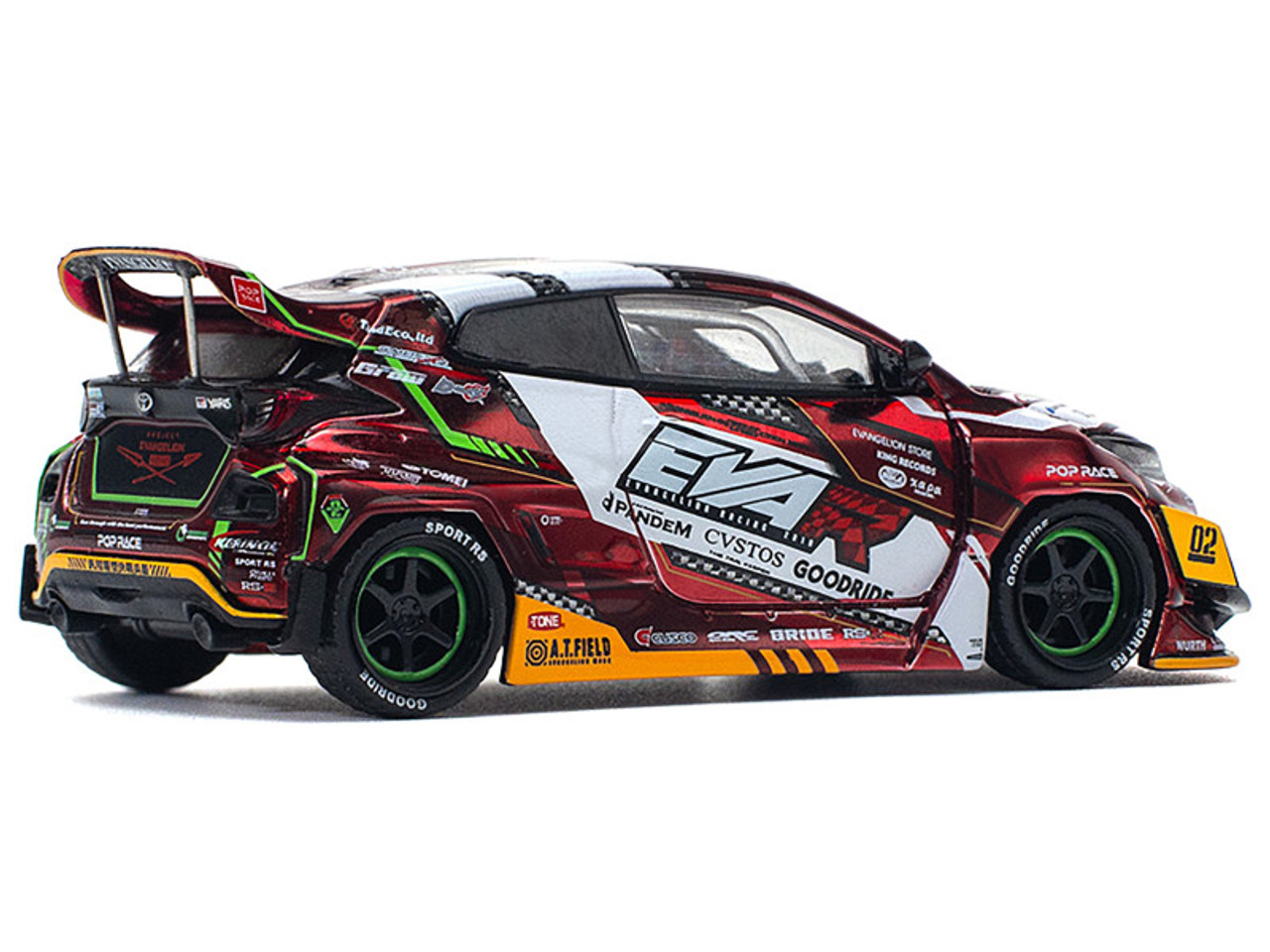 1/64 Pop Race Toyota EVA RT Production Model 02 Goodride GR Yaris Diecast Car Model