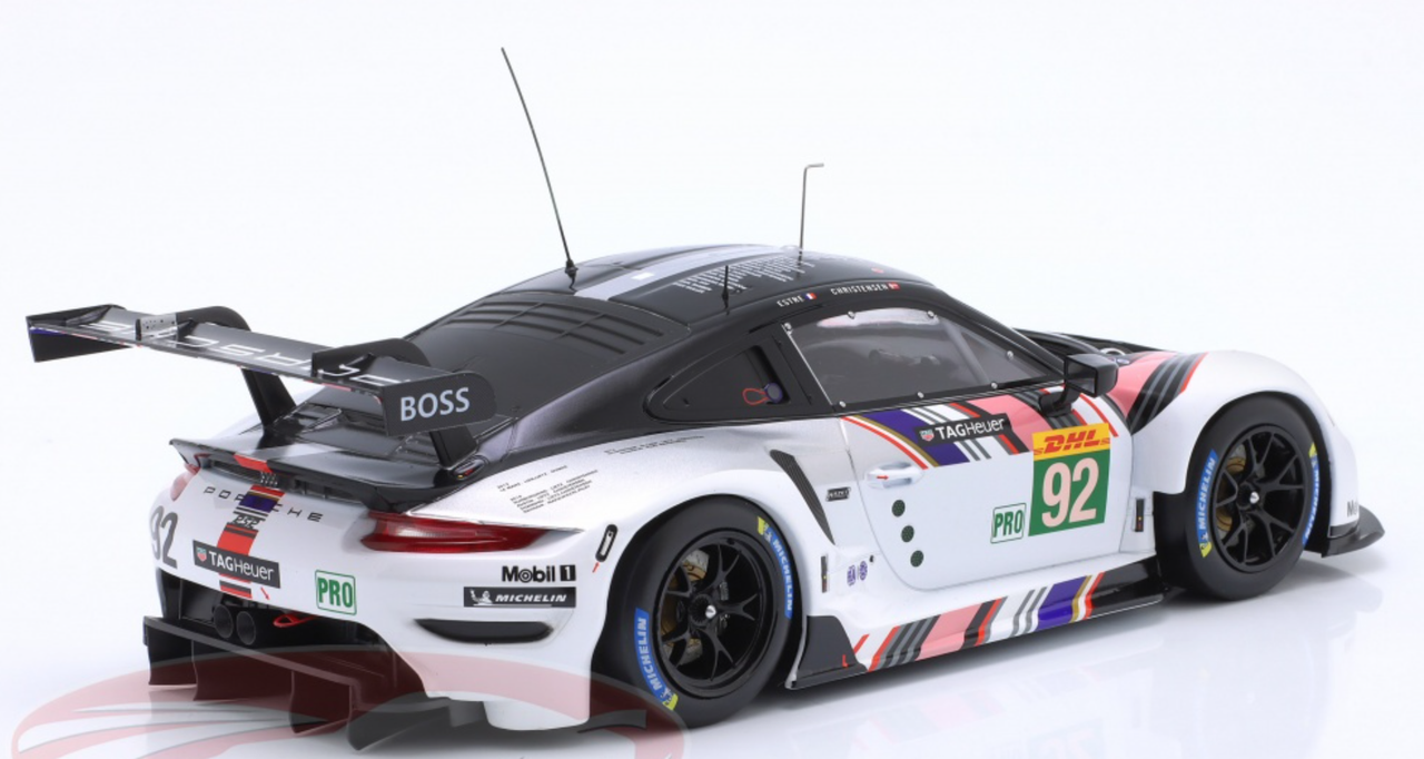 1/18 Ixo-Models 2018 Porsche 911 ( 991 ) RSR Team Porsche GT #92 Winner 24h Le Mans Pink Pig