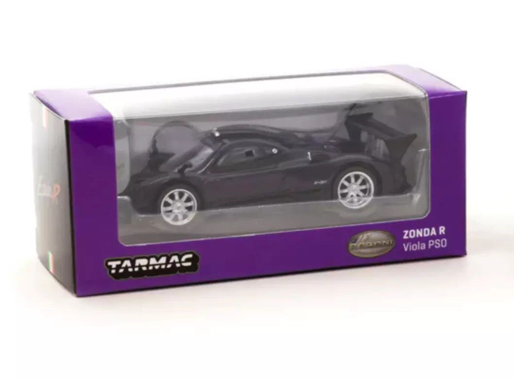 チェイスTarmac Works Pagani Zonda R CHASE CAR 1/64 Tarmac Works Pagani Zonda R Viola Purple PSO with