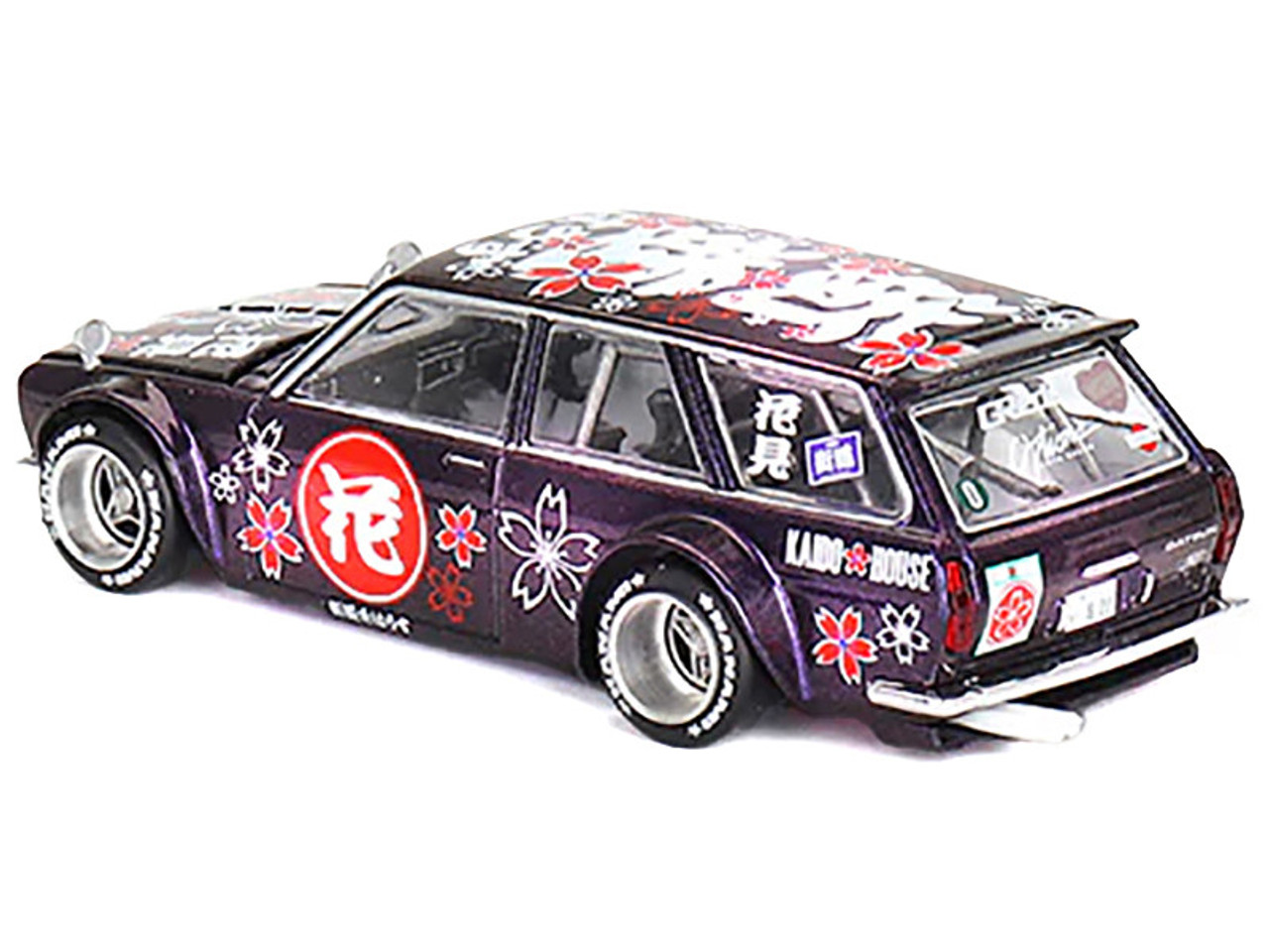 OPEN BOX 1/64 Kaido House & Mini GT Datsun Kaido 510 Wagon Hanami V3 (Magic Purple) Diecast Car Model