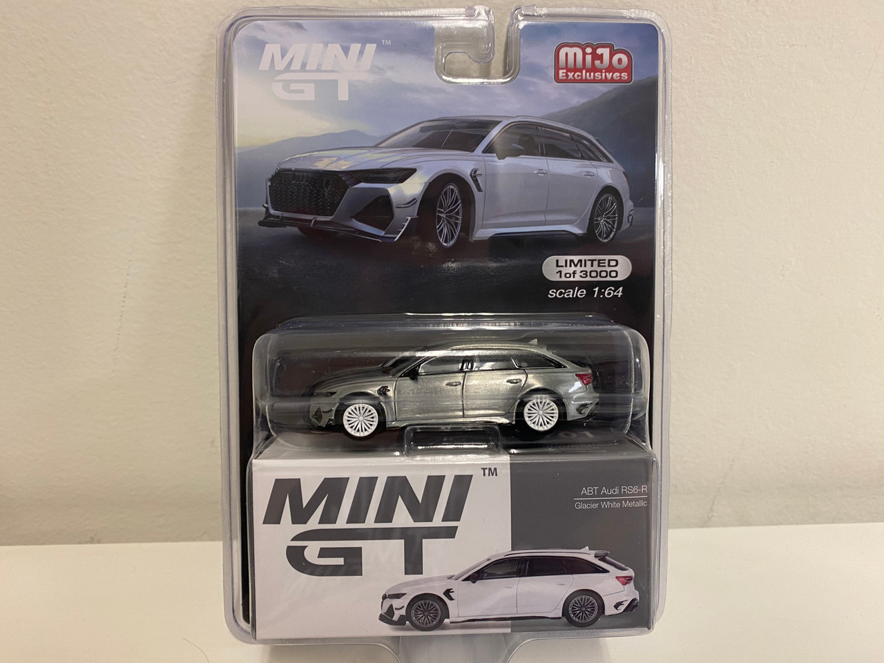 CHASE CAR 1/64 Mini GT Audi ABT RS6-R (Chrome Silver with White