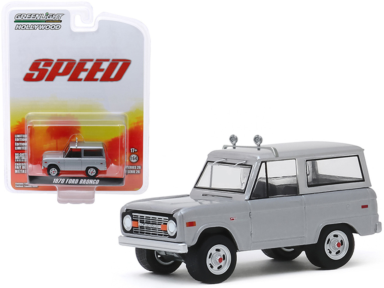 1970 Ford Bronco Gray (Jack Traven's) "Speed" (1994) Movie "Hollywood Series" Release 26 1/64 Diecast Model Car by Greenlight
