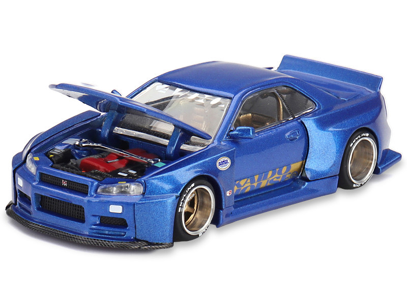N！ 1/64 Kaido House & Mini GT Nissan Skyline GT-R (R34) Kaido Works