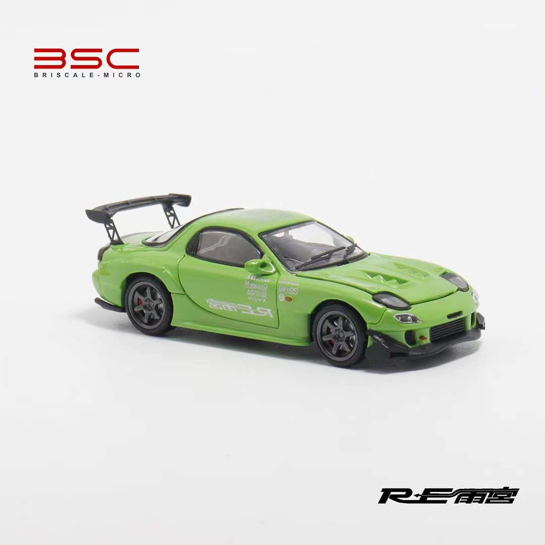 1/64 BSC Mazda RX-7 RX7 FD3S (Apple Green) Diecast Car Model