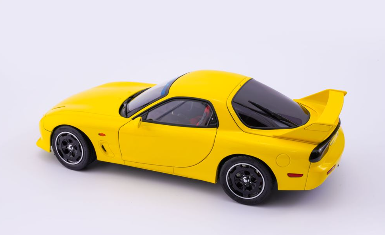 POLAR MASTER RX-7 イエロー 1/18ミニカー 1/18 Polar Master Mazda RX-7 RX7 Speed (Yellow) Diecast Car