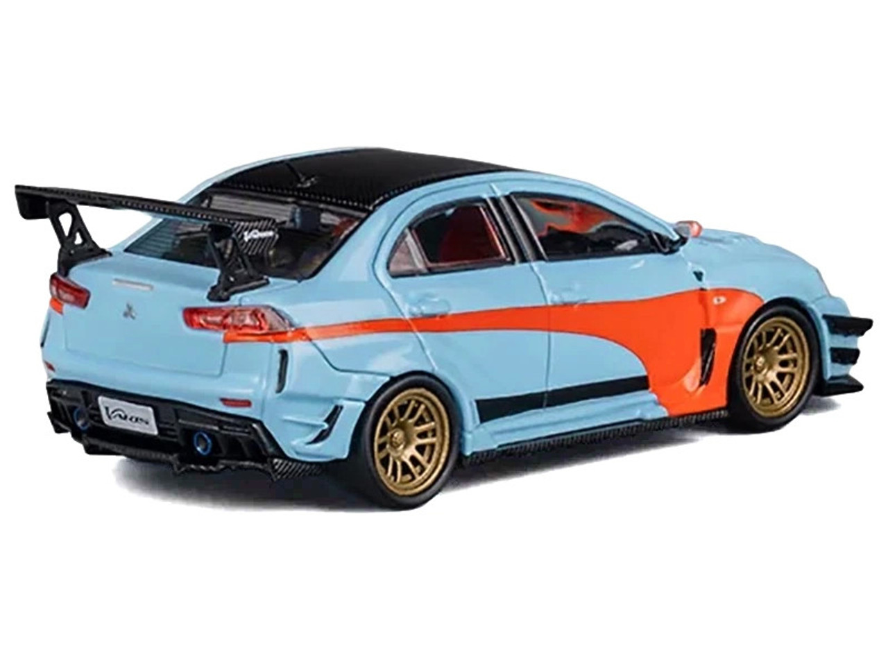 1/64 CM Model Mitsubishi Lancer Evo X Varis Widebody (Blue) Diecast Car Model
