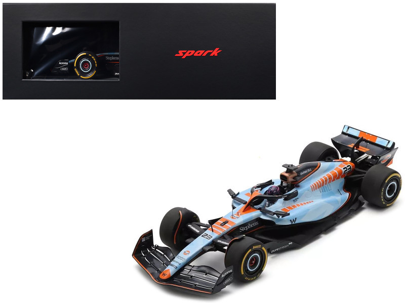 1/18 Spark 2023 Formula 1 Alexander Albon Williams FW45 Gulf