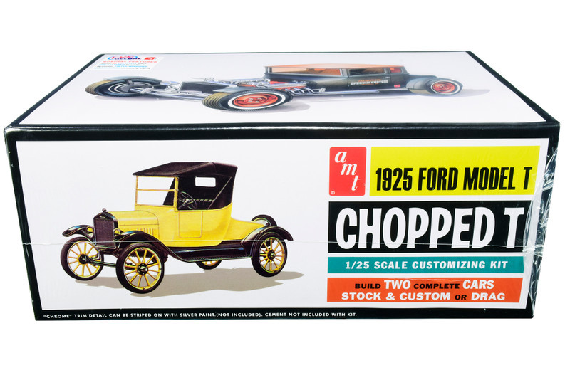 Skill 2 Model Kit 1925 Ford Model T "Chopped" Set of 2 pieces 1/25 Scale Model by AMT