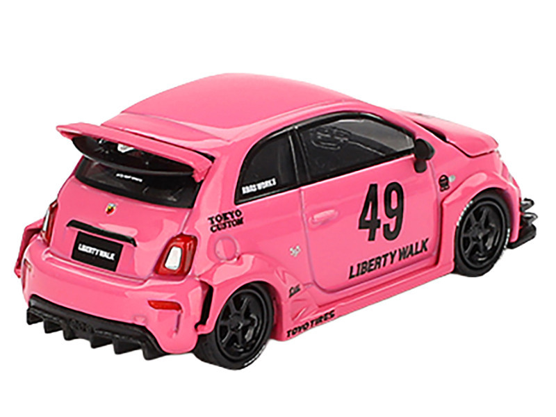 1/64 Mini GT Fiat Abarth 595 LB-WORKS x Abas Works (Pink) Diecast