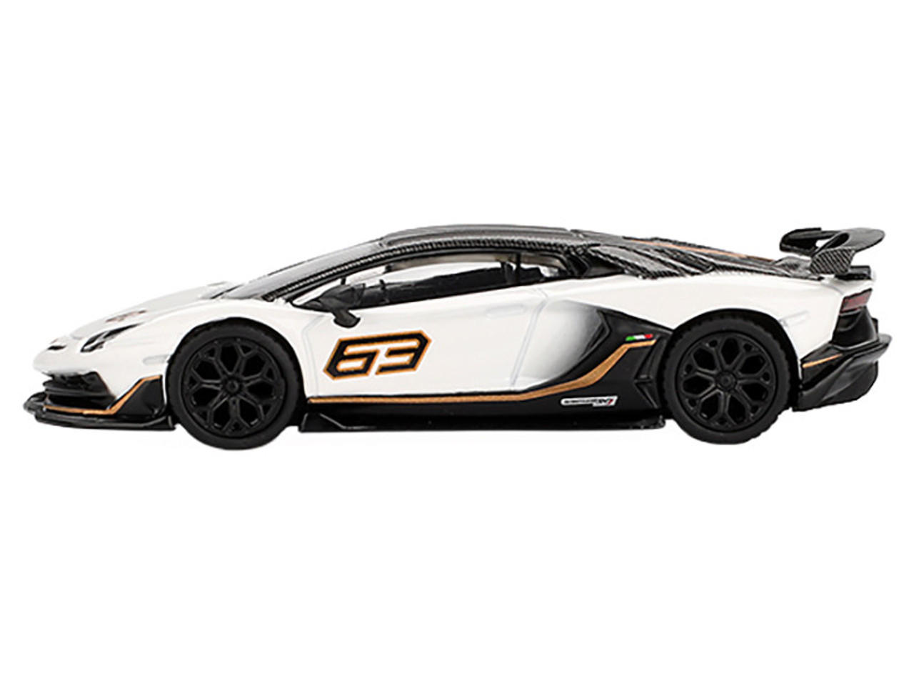 K 1/64 Mini GT Lamborghini Aventador SVJ 63 SVJ63 (Bianco