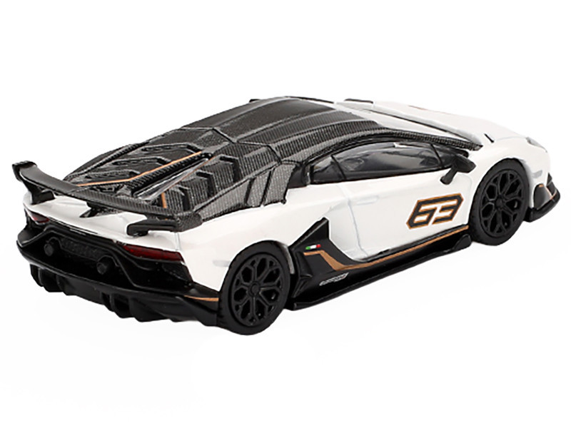 MINI GT アヴェンタドール SVJ63 Bianco Asopo チェイス 1/64 Mini GT Lamborghini Aventador SVJ 63 SVJ63 (Bianco Asopo