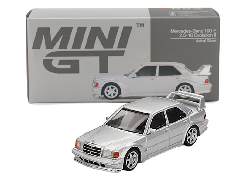 1/64 Mini GT Mercedes-Benz 190E 2.5-16 Evolution II (Astral Silver
