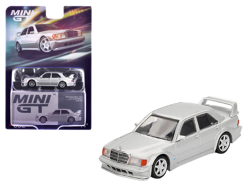 1/64 Mini GT Mercedes-Benz 190E 2.5-16 Evolution II (Astral Silver) Diecast Car Model