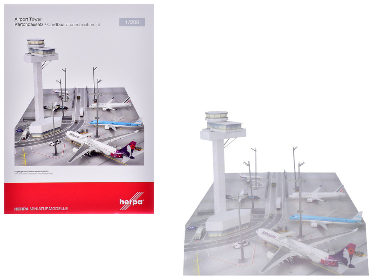 Airport Tower Cardboard Foldable Diorama for 1/200 Scale