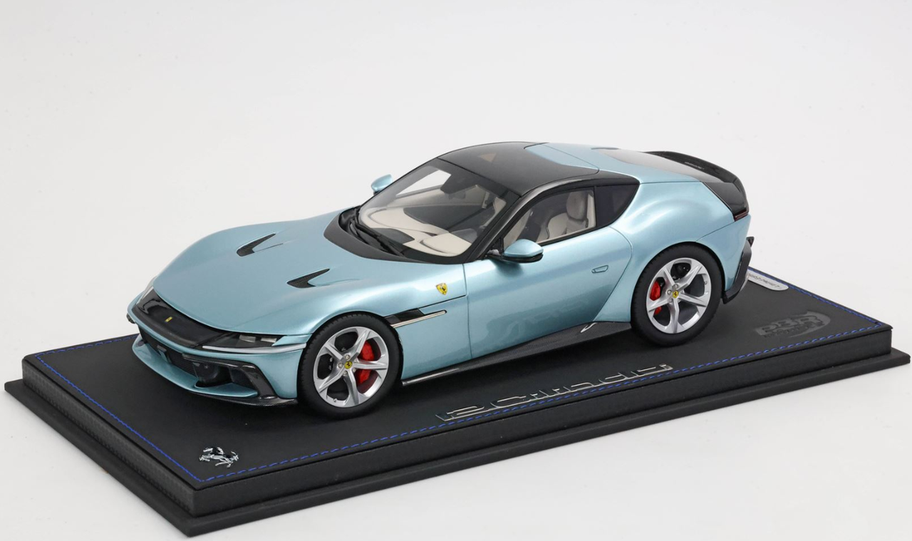 1/18 BBR Ferrari 12 Cilindri Panoramic Roof (Celeste Trevi Green) Car Model Limited 48 Pieces