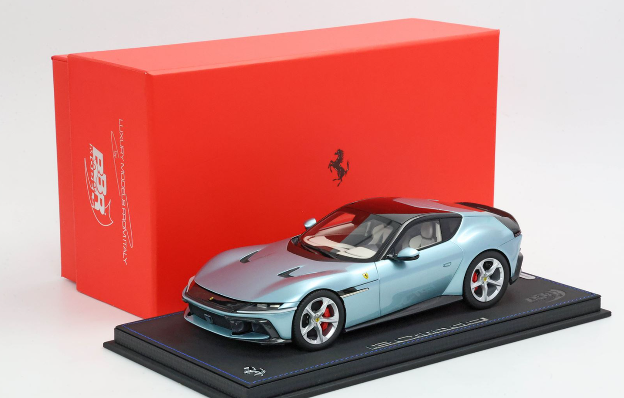 1/18 BBR Ferrari 12 Cilindri Panoramic Roof (Celeste Trevi Green) Car Model Limited 48 Pieces