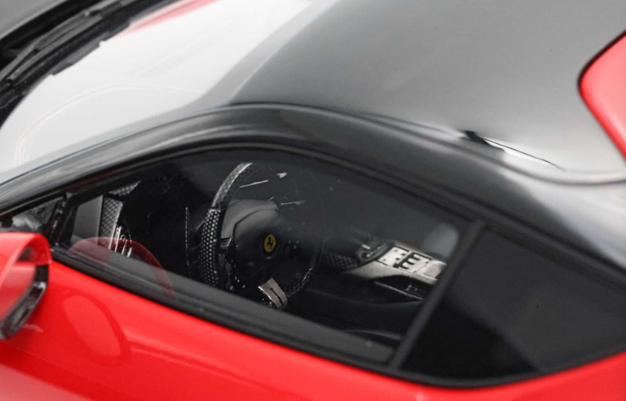 1/18 BBR Ferrari 12 Cilindri Panoramic Roof (Rosso Corsa Red with Matte Black Wheels) Car Model Limited 48 Pieces