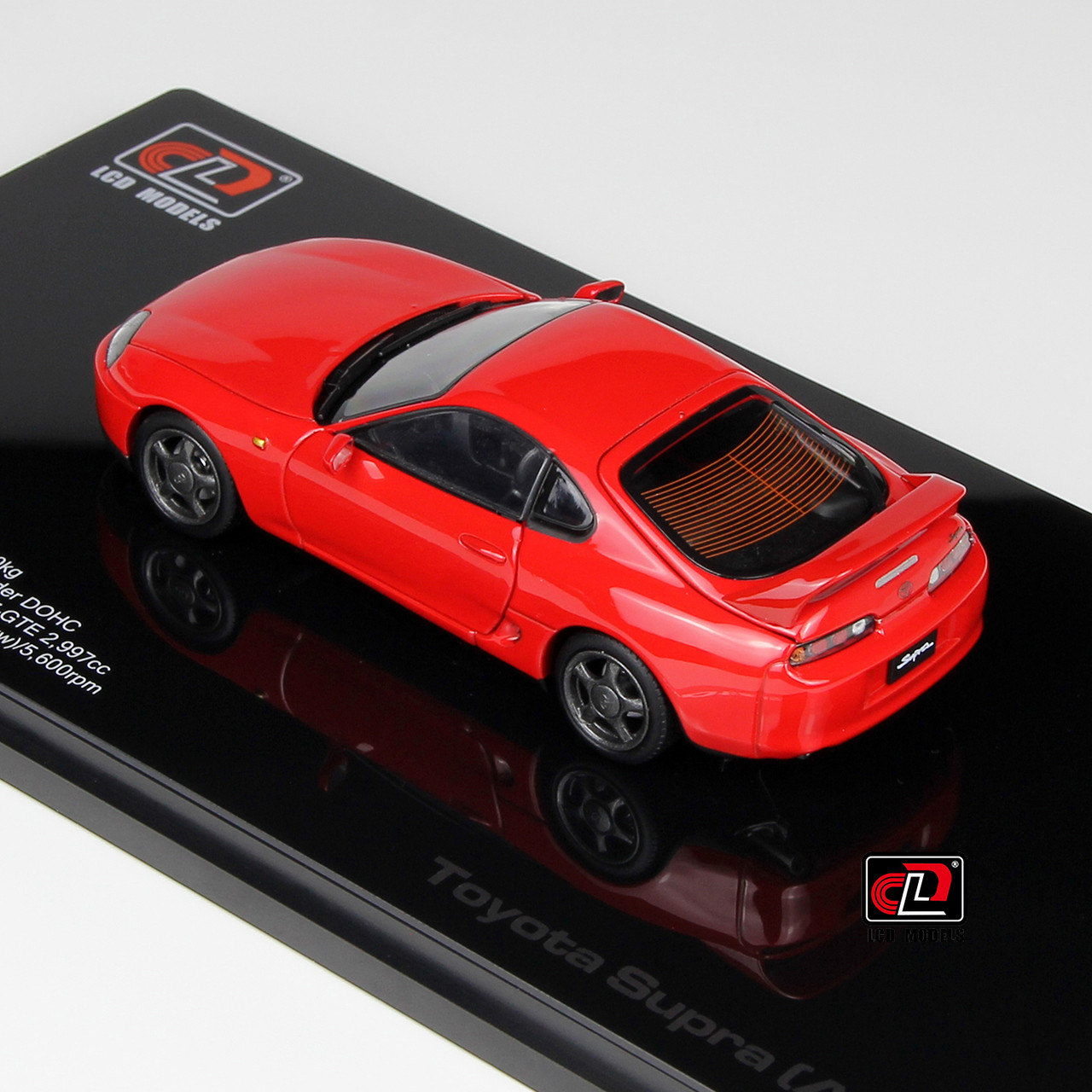1/43 LCD Toyota Supra A80 (Red) Full Open Diecast Car Model