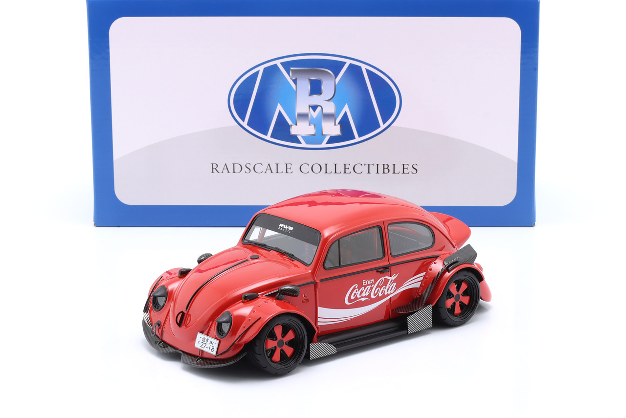 1/18 Radscale Models Volkswagen VW Beetle Coca-Cola (Red) Car