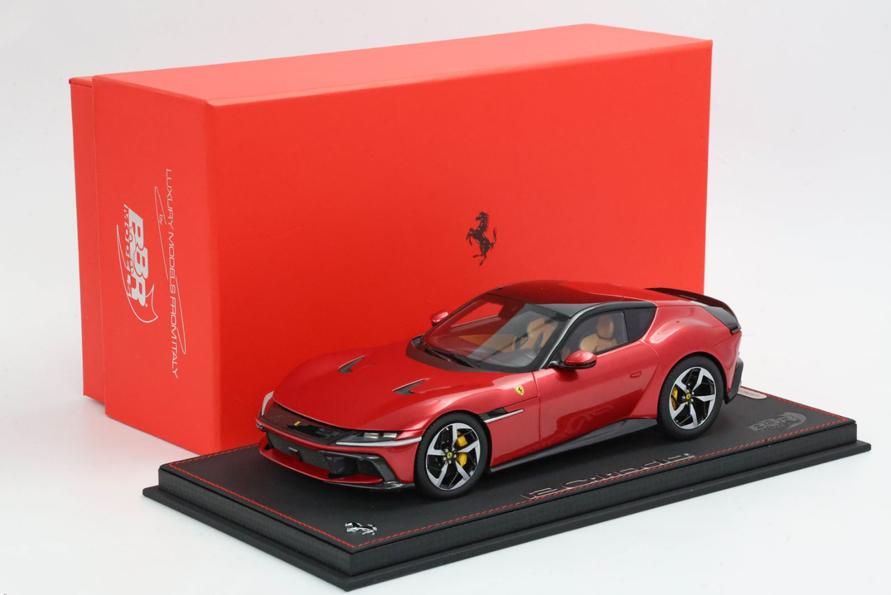1/18 BBR Ferrari 12 Cilindri Panoramic Roof (Rosso Imola Red) Car Model Limited 48 Pieces