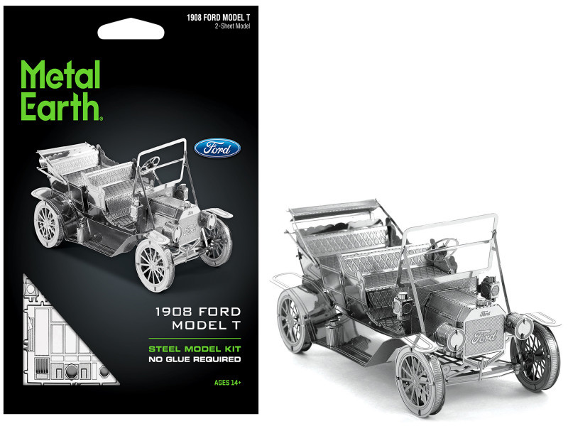 T Ford ホワイトメタルキット Metal Earth Ford Model T 3D Metal Model Kit - 1:37 Scale DIY