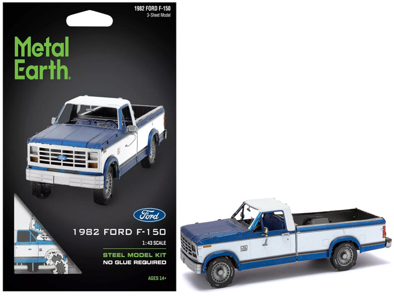 GI　 Model Kit 1982 Ford F-150 Pickup Truck Blue and White (Moderate
